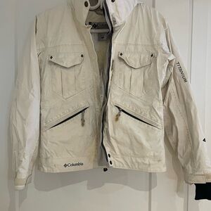 Columbia - White Fleece-Lined Ski Jacket (size: S)